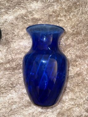 Cobalt Blue Glass Vase - Home Accents